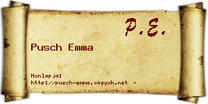 Pusch Emma névjegykártya